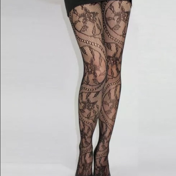 ๐ NEW Sexy Spring Gothic Lace Lola Tights - Picture 6 of 6